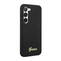 Guess Guess Silicone Script Metal Logo - Samsung Galaxy S23+ Pouzdro (Černé)