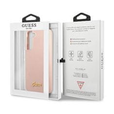 Guess Guess Silicone Script Metal Logo - Samsung Galaxy S23 Pouzdro (Růžové)