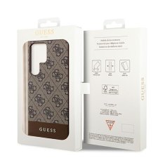 Guess Kolekce Kovového Loga Guess 4G Bottom Stripe – Pouzdro Samsung Galaxy S23 Ultr