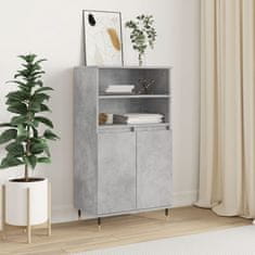 Greatstore Skříň highboard betonově šedá 60 x 36 x 110 cm kompozitní dřevo