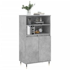 Greatstore Skříň highboard betonově šedá 60 x 36 x 110 cm kompozitní dřevo