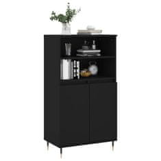 Greatstore Skříň highboard černá 60 x 36 x 110 cm kompozitní dřevo