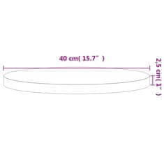 Vidaxl Stolní deska Ø 40 x 2,5 cm kulatá masivní bukové dřevo