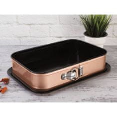 Berlingerhaus Forma s nepřilnavým povrchem 2v1 Rosegold Metallic Line 39x27x7,5cm BH-6474