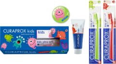 Curaprox Kids limitovaná edice, jahoda bez fluoridu, 60 ml Barva: Zelená, červená