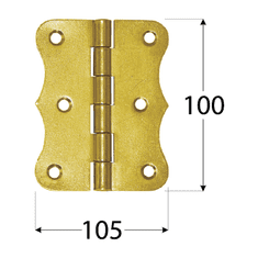 DOMAX ZO 100 Závěs stavební ozdobný 100x105x2,0 mm