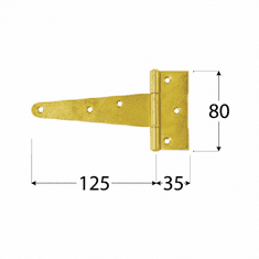 DOMAX ZT 125 závěs C 125x35x80x2,0 černý