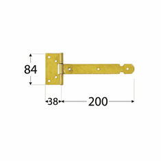 DOMAX ZBL 200 Závěs brankový 200x30x2,0mm