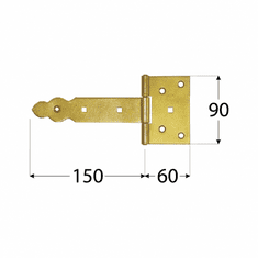 DOMAX ZBO 150 Závěs brankový ozdobný 150x90x35 mm