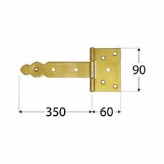 DOMAX ZBO 350 Závěs brankový ozdobný 350x90x35 mm