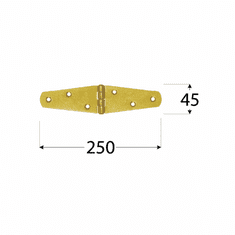 DOMAX ZTS 250 závěs C 250x45x2,0 černý