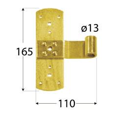 DOMAX ZR 165 d 13 Závěs křížový 165 mm d 13 mm