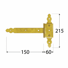 DOMAX ZBNO 150 Závěs brankový ozdobný 150x90x35 mm