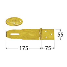 DOMAX ZZK 75 Závěs zamykací krytý 250x55x2,0 mm