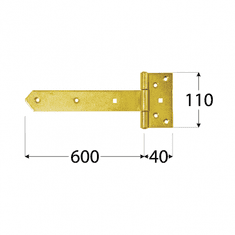 DOMAX ZBW 600 Závěs brankový 600x65x110x40x4,0 mm