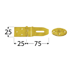 DOMAX ZZP 25 Závěs zamykací jednoduchý 100x25x1,5 mm