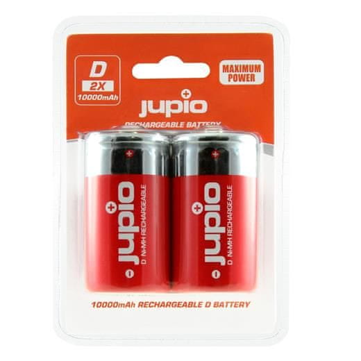 Jupio Baterie D 10000mAh (velké monočlánky) 2ks, dobíjecí