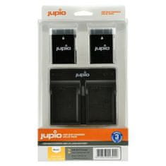 Jupio Set 2x EN-EL14(A) 1100mAh + USB duální nabíječka