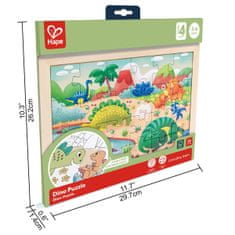 Hape Dřevěné puzzle Dinosauři