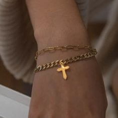 IZMAEL Náramek Gold Cross-Zlatá KP28710