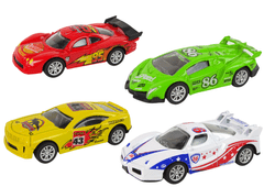 Lean-toys Auto Sportovní Závodní Resorak Závodní 4 Barvy 1:43