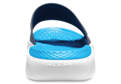 Crocs LiteRide Slides pro muže, 46-47 EU, M12, Pantofle, Sandály, Navy/White, Modrá, 205183-462