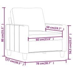 Vidaxl Křeslo šedé 60 cm umělá kůže