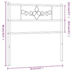 Vidaxl Kovové čelo postele bílé 80 cm