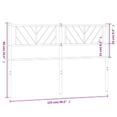 Vidaxl Kovové čelo postele černé 120 cm