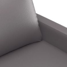 Petromila 2dílná sedací souprava s poduškami šedá umělá kůže