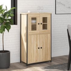 Greatstore Skříň highboard dub sonoma 62 x 32 x 106,5 cm kompozitní dřevo