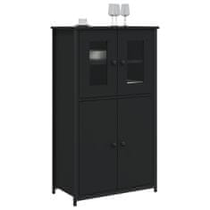 Greatstore Skříň highboard černá 62 x 32 x 106,5 cm kompozitní dřevo