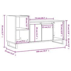 Vidaxl TV skříňka černá 100x35x55 cm kompozitní dřevo