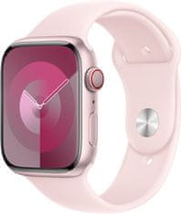 Apple Watch Series9, Cellular, 45mm, Pink, Light Pink Sport Band - M/L