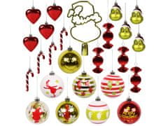 sarcia.eu The Grinch Sada vánočních ozdob, vánočních ozdob, plast, 25 kusů