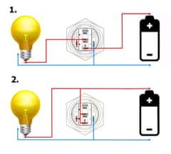 motoLEDy Vypínač, LED tlačítko 18 mm 3 barvy v 1, černá, 12V