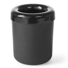 shumee Stolní odpadkový koš nebo nádoba na příbory z černého plastu, průměr. 130 mm - Hendi 421574