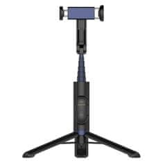shumee Stativ 2v1 + teleskopická tyč Selfie tyč na fotografie s dálkovým ovládáním, černá