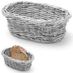 shumee Oválný polypropylenový koš na chleba, šedý 190x120x60 mm - Hendi 426760