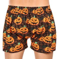 Styx Pánské trenky art klasická guma nadrozměr Halloween dýně (E1755) - velikost 4XL