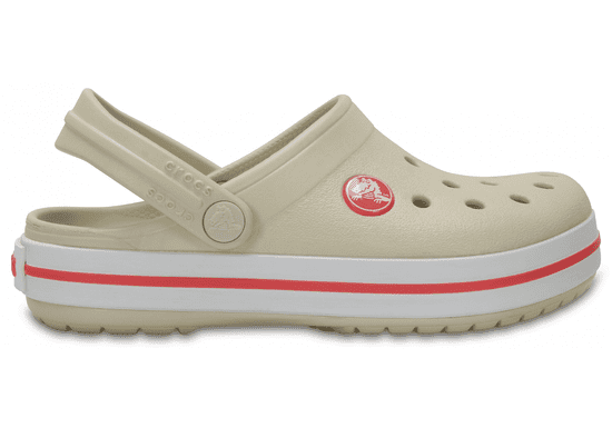 Crocs Crocband Clogs pro děti, 33-34 EU, J2, Pantofle, Dřeváky, Stucco/Melon, Béžová, 204537-1AS