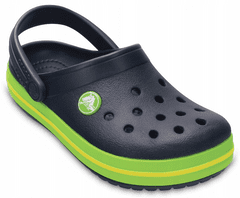 Crocs Crocband Clogs pro děti, 22-23 EU, C6, Pantofle, Dřeváky, Navy/Volt Green, Modrá, 204537-4K6