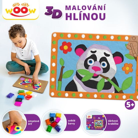 Kids DO Kreativní sada na 3D malování hlínou - Panda 20 X 29 cm