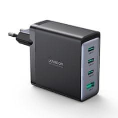 Joyroom JR-TCG04EU GaN sieťová nabíjačka USB / 3x USB-C 100W + kábel USB-C, čierna