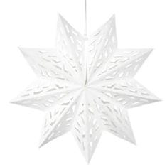 PartyDeco Hvězda papírová bílá 50 cm 1 ks