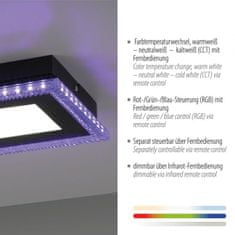 PAUL NEUHAUS LEUCHTEN DIREKT is JUST LIGHT LED stropní svítidlo černé RGB, CCT stmívatelné s dálkovým ovládáním 2700-5000K LD 14512-18