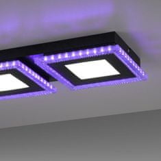 PAUL NEUHAUS LEUCHTEN DIREKT is JUST LIGHT LED stropní svítidlo černé RGB, CCT stmívatelné s dálkovým ovládáním 2700-5000K LD 14512-18