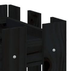 Vidaxl Vyvýšený záhon plotový design černý 100x30x30 cm masiv borovice