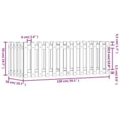 Vidaxl Vyvýšený záhon plotový design 150x50x50 cm masivní douglaska