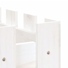 Vidaxl Vyvýšený záhon plotový design bílý 150x30x30 cm masiv borovice